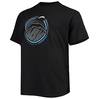 Men's Fanatics Justin Herbert Black Los Angeles Chargers Big & Tall Color Pop Name Number T-Shirt
