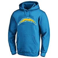 Men's Fanatics Justin Herbert Powder Blue Los Angeles Chargers Big & Tall Fleece Name Number Pullover Hoodie