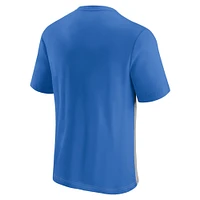 Men's Fanatics Powder Blue/Heathered Gray Los Angeles Chargers Colorblock T-Shirt
