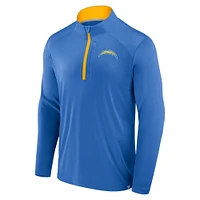 Men's Fanatics Powder Blue Los Angeles Chargers Defender Long Sleeve Quarter-Zip Jacket