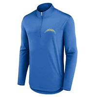 Men's Fanatics Powder Blue Los Angeles Chargers Quarterback Quarter-Zip Top
