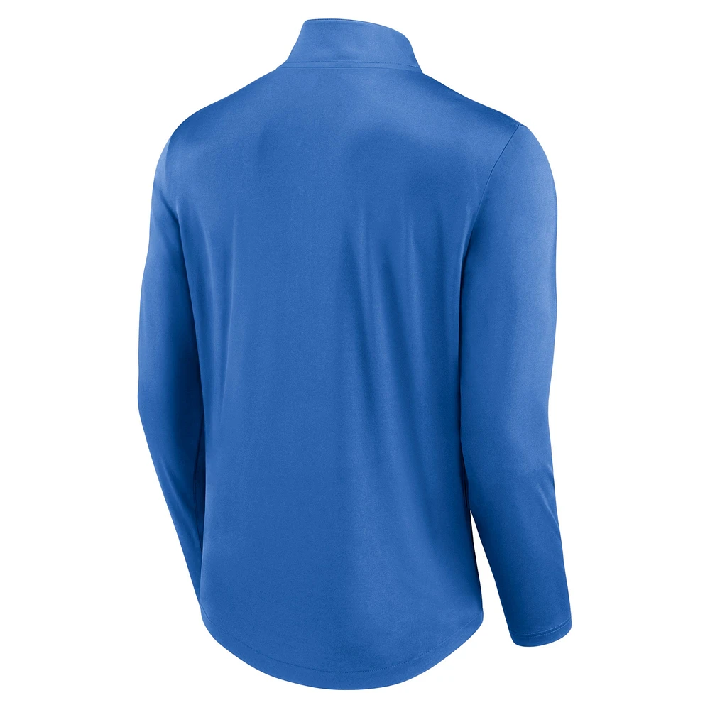 Men's Fanatics Powder Blue Los Angeles Chargers Quarterback Quarter-Zip Top