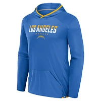 Men's Fanatics Powder Blue Los Angeles Chargers Transitional Defender Hoodie Long Sleeve T-Shirt