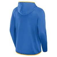 Men's Fanatics Powder Blue Los Angeles Chargers Transitional Defender Hoodie Long Sleeve T-Shirt