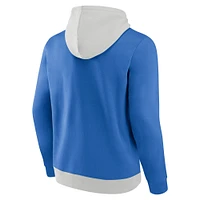 Men's Fanatics Silver/Powder Blue Los Angeles Chargers Big & Tall Team Fleece Pullover Hoodie