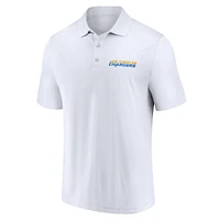 Men's Fanatics White/Powder Blue Los Angeles Chargers Lockup Two-Pack Polo Set