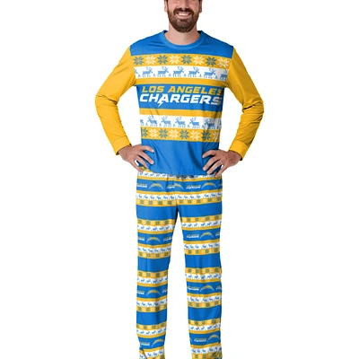 Pyjama FOCO Powder Blue Los Angeles Chargers Wordmark Ugly pour homme