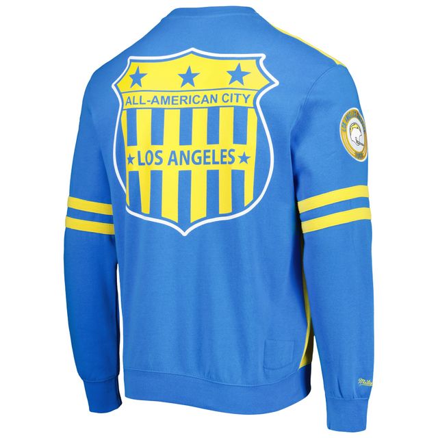 Sweat Mitchell & Ness Gold Los Angeles Chargers All Over 2.0 pour homme