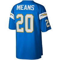 Maillot réplique Mitchell & Ness Natrone Means Powder Blue Los Angeles Chargers Legacy pour hommes