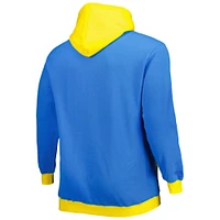 Men's Mitchell & Ness Powder Blue/Gold Los Angeles Chargers Big Tall Face Pullover Hoodie