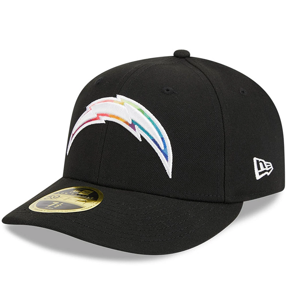 Men's New Era  Black Los Angeles Chargers 2023 NFL Crucial Catch Low Profile 59FIFTY Fitted Hat