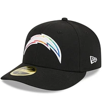 Men's New Era  Black Los Angeles Chargers 2023 NFL Crucial Catch Low Profile 59FIFTY Fitted Hat
