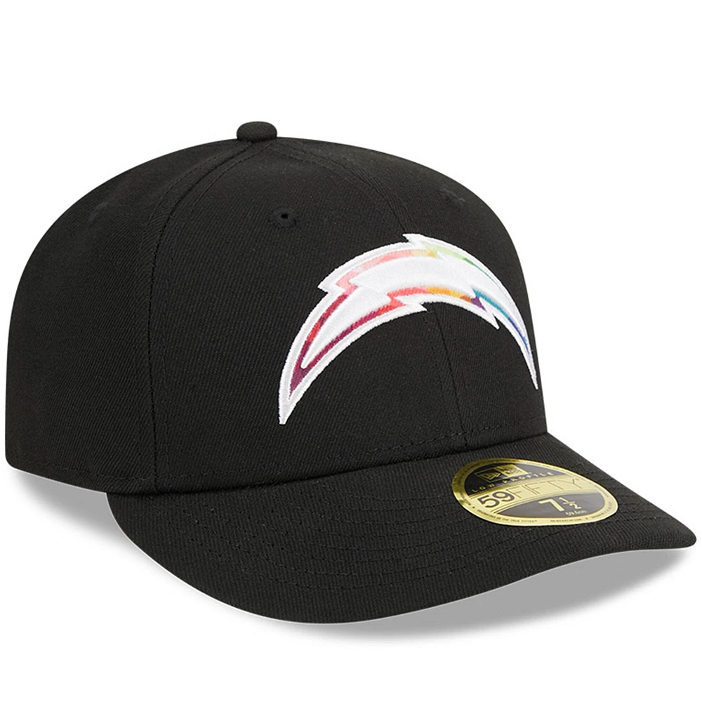 Men's New Era  Black Los Angeles Chargers 2023 NFL Crucial Catch Low Profile 59FIFTY Fitted Hat