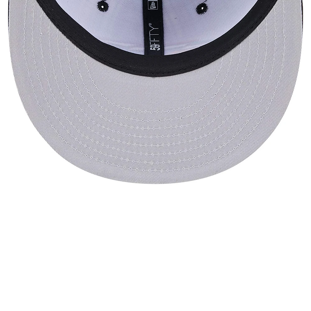 Men's New Era Black Los Angeles Chargers 2024 NFL Crucial Catch Plaid 59FIFTY Fitted Hat