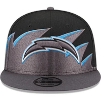 Men's New Era Black Los Angeles Chargers Tidal 9FIFTY Snapback Hat
