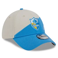 Men's New Era Cream/Powder Blue Los Angeles Chargers 2023 Sideline Historic 39THIRTY Flex Hat