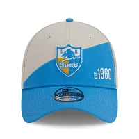 Men's New Era Cream/Powder Blue Los Angeles Chargers 2023 Sideline Historic 39THIRTY Flex Hat