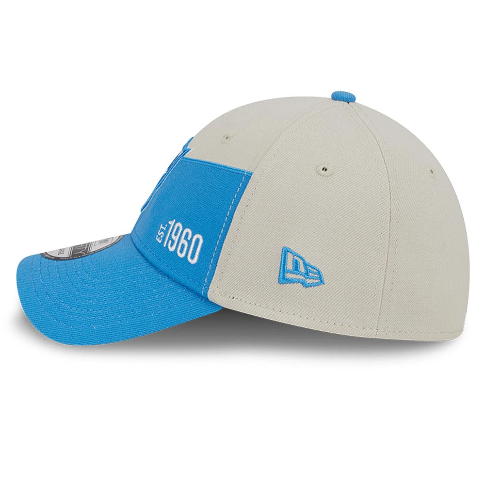 Men's New Era Cream/Powder Blue Los Angeles Chargers 2023 Sideline Historic 39THIRTY Flex Hat