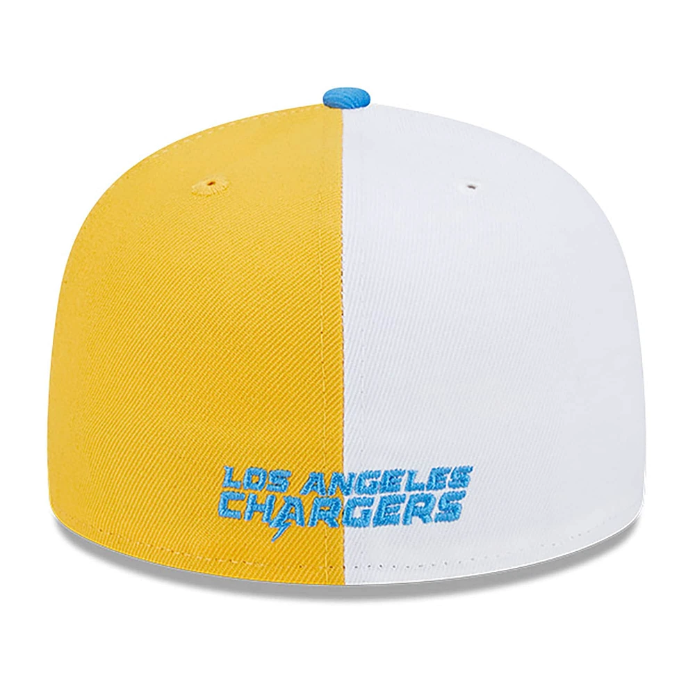 Men's New Era  Gold/Powder Blue Los Angeles Chargers 2023 Sideline 59FIFTY Fitted Hat