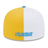 Men's New Era  Gold/Powder Blue Los Angeles Chargers 2023 Sideline 59FIFTY Fitted Hat