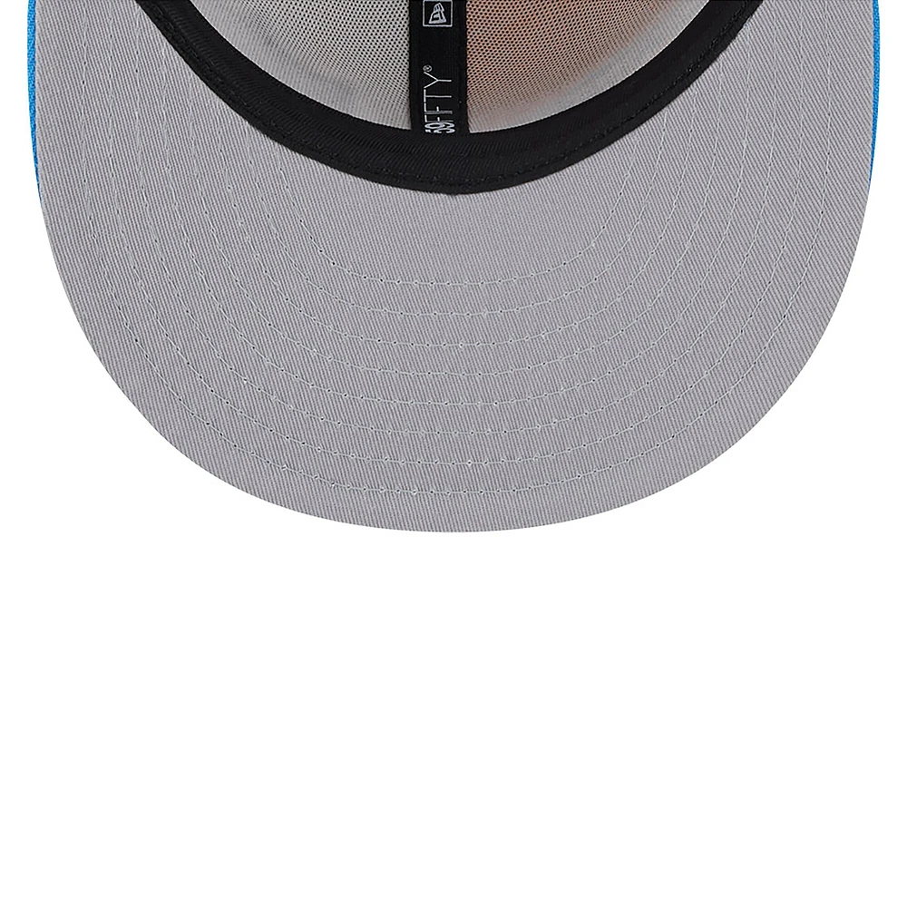 Men's New Era  Gold/Powder Blue Los Angeles Chargers 2023 Sideline 59FIFTY Fitted Hat