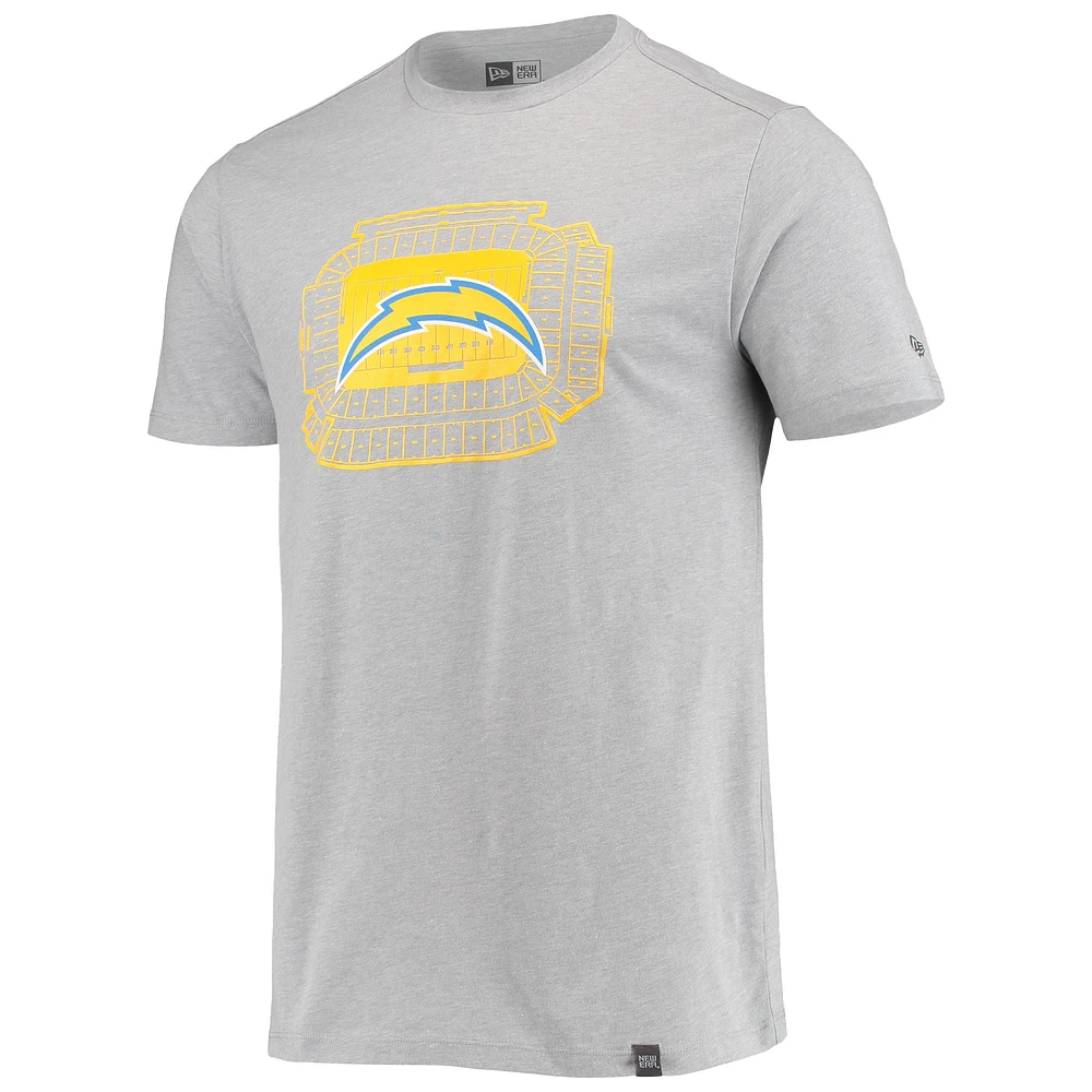 Men's New Era Gray Los Angeles Chargers Stadium T-Shirt
