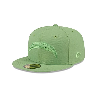 Men's New Era Green Los Angeles Chargers Color Pack 59FIFTY Fitted Hat