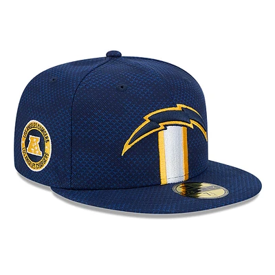 Casquette ajustée 59FIFTY New Era pour hommes des Chargers de Los Angeles 2024 bleu marine