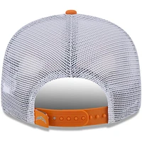 Men's New Era Orange Los Angeles Chargers Citrus 9FIFTY Trucker Snapback Hat