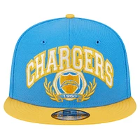 Men's New Era Powder Blue/Gold Los Angeles Chargers Team Establish 9FIFTY Snapback Hat
