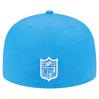 Men's New Era Powder Blue Los Angeles Chargers Checkered 59FIFTY Fitted Hat