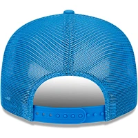 Men's New Era Powder Blue Los Angeles Chargers Stacked Trucker 9FIFTY Snapback Hat