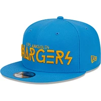 Men's New Era Powder Blue Los Angeles Chargers Word 9FIFTY Snapback Hat