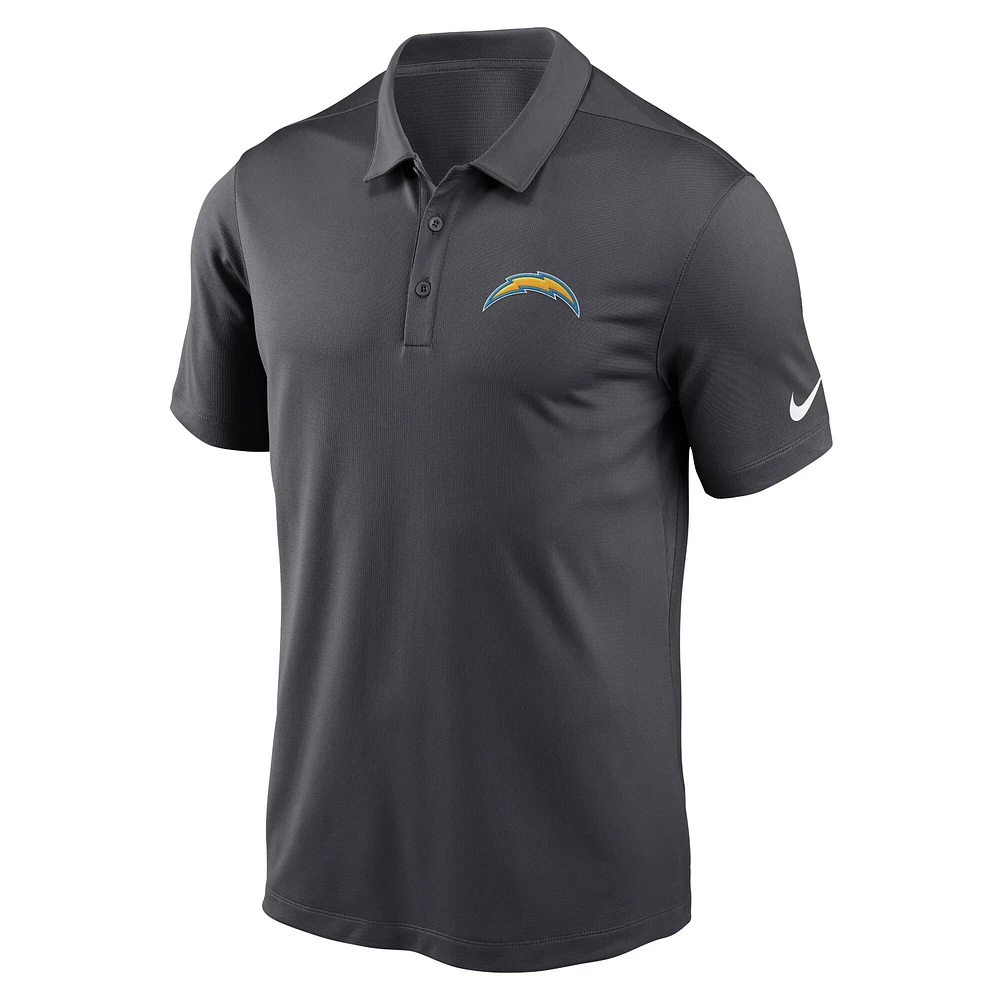 Men's Nike Anthracite Los Angeles Chargers Franchise Performance Polo