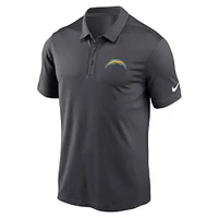 Men's Nike Anthracite Los Angeles Chargers Franchise Performance Polo