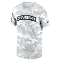 Men's Nike Arctic Camo Los Angeles Chargers 2024 Salute To Service Performance T-Shirt