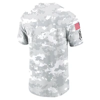 Men's Nike Arctic Camo Los Angeles Chargers 2024 Salute To Service Performance T-Shirt