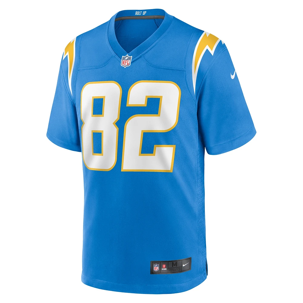 Men's Nike Brenden Rice  Powder Blue Los Angeles Chargers Team Game Jersey