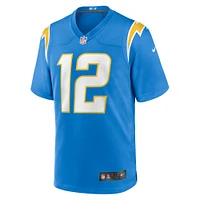 Maillot de match d'équipe Los Angeles Chargers Nike Derius Davis Powder Blue pour homme