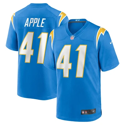 Maillot de jeu d'équipe Nike Eli Apple Powder Blue Los Angeles Chargers pour homme