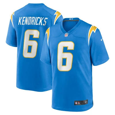 Maillot de joueur des Los Angeles Chargers Nike Eric Kendricks Powder Blue pour homme