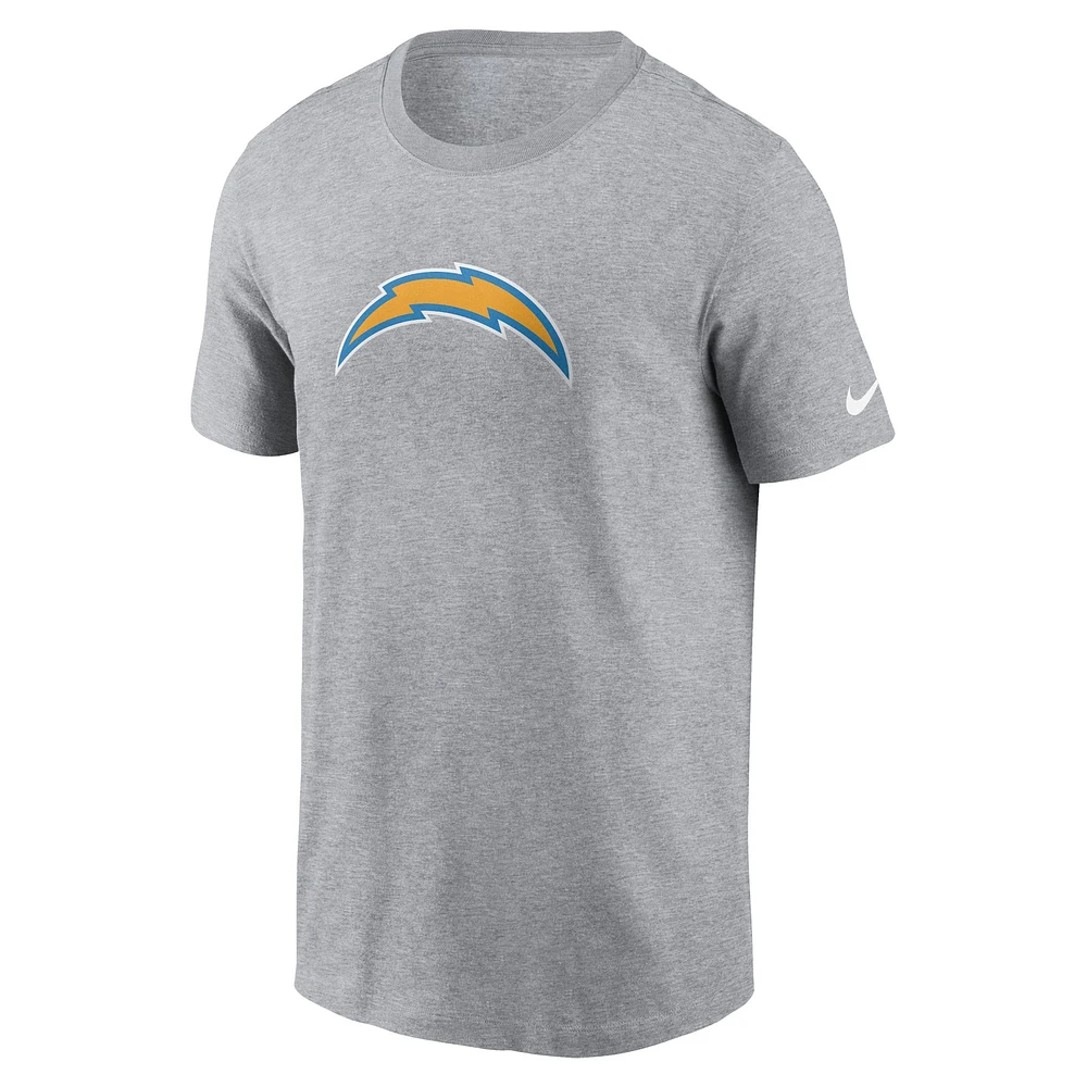 Men's Nike  Gray Los Angeles Chargers Logo Essential T-Shirt
