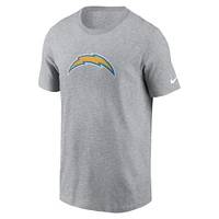 Men's Nike  Gray Los Angeles Chargers Logo Essential T-Shirt