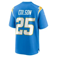 Maillot de match l'équipe des Chargers Los Angeles Nike junior Colson bleu poudré pour homme