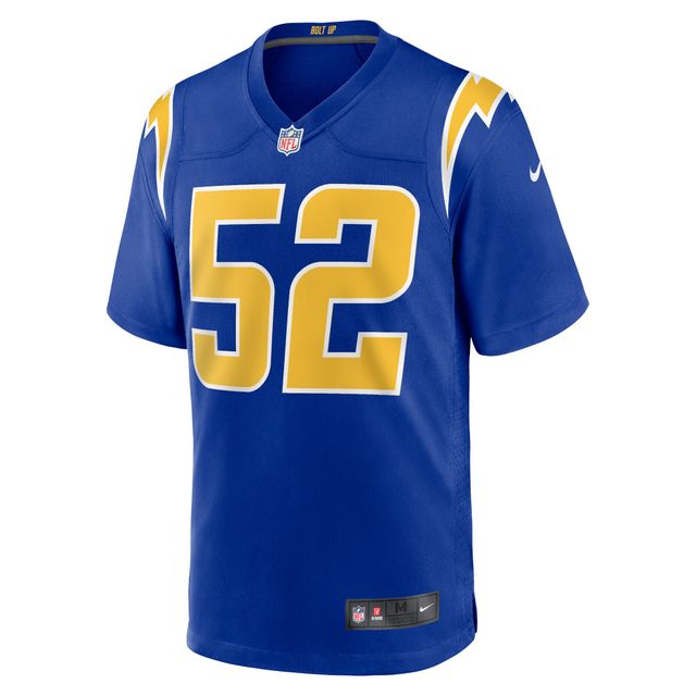 Maillot de match alternatif Nike Khalil Mack Royal Los Angeles Chargers pour homme