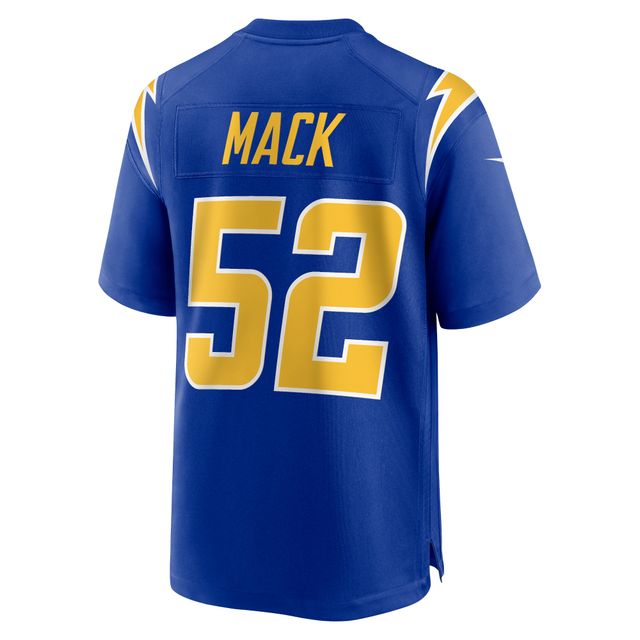 Maillot de match alternatif Nike Khalil Mack Royal Los Angeles Chargers pour homme