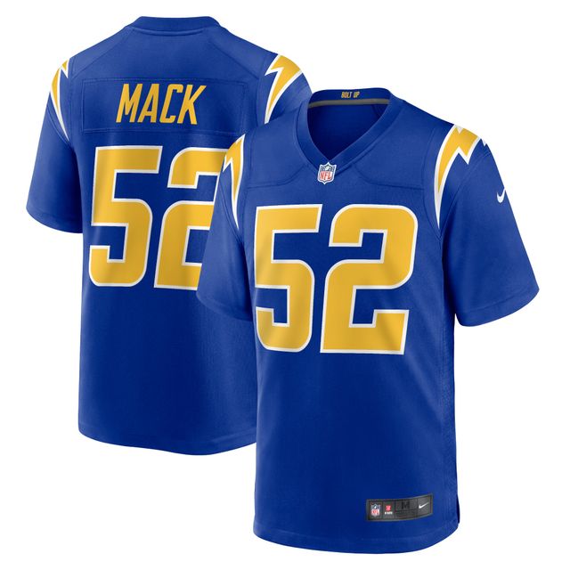 Maillot de match alternatif Nike Khalil Mack Royal Los Angeles Chargers pour homme