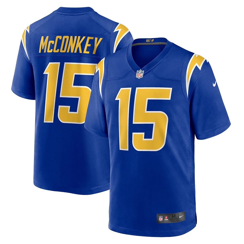 Men's Nike Ladd McConkey Royal Los Angeles Chargers Alternate Game Jersey