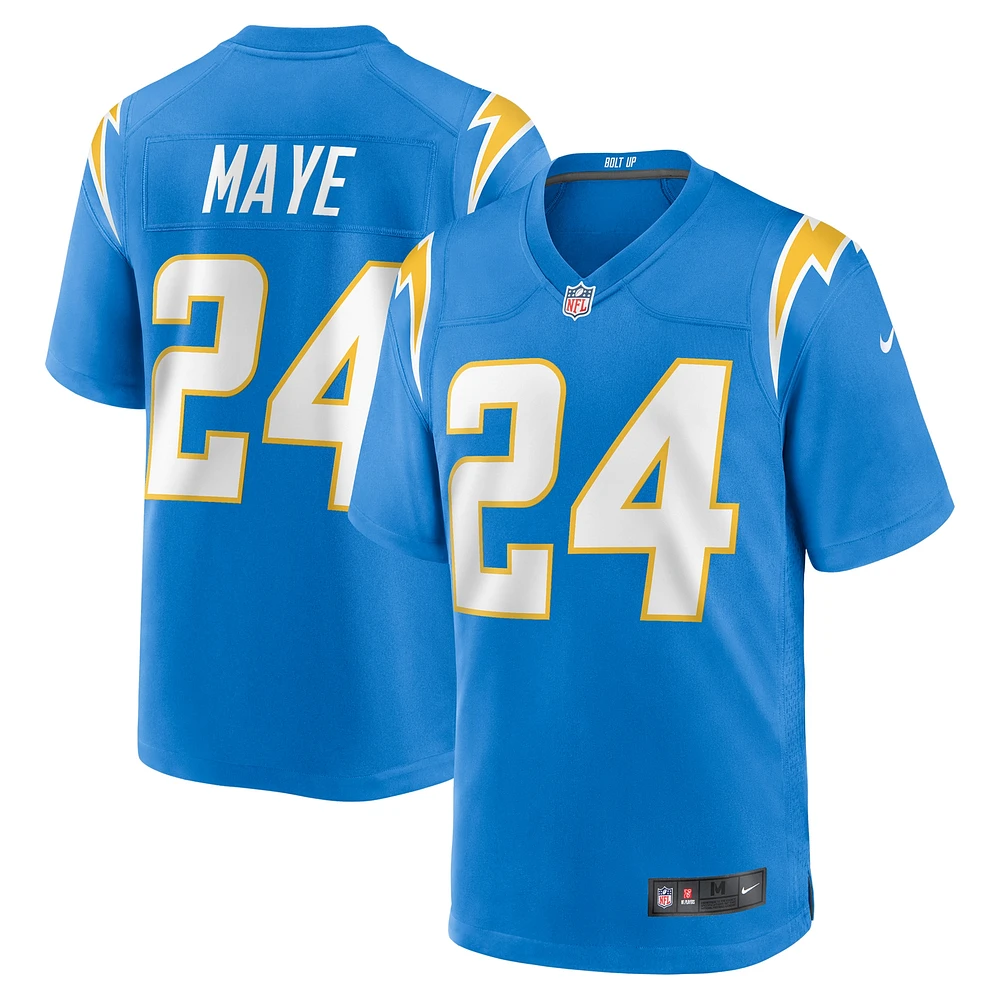 Men's Nike Marcus Maye Powder Blue Los Angeles Chargers Team Game Jersey