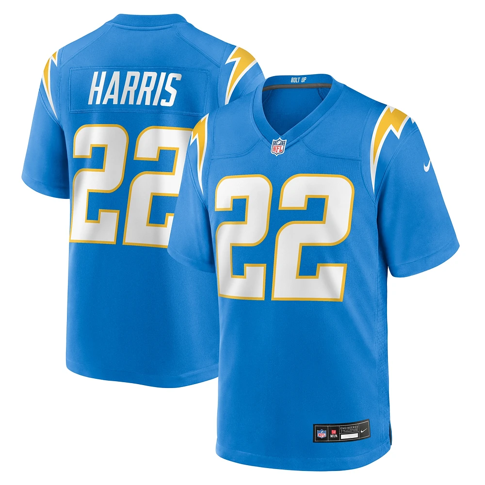Men's Nike Najee Harris Powder Blue Los Angeles Chargers Game Player Jersey